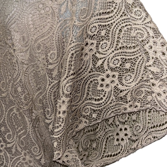 Brittany Black Nude Lace Batwing Sleeve Blouse - Picture 6 of 8